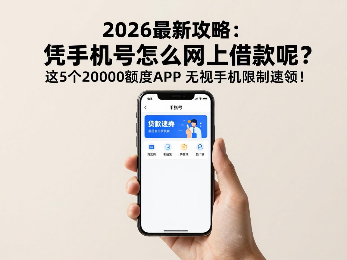 2026最新攻略:凭手机号怎么网上借款呢?这5个20000额度APP无视手机限制速领!