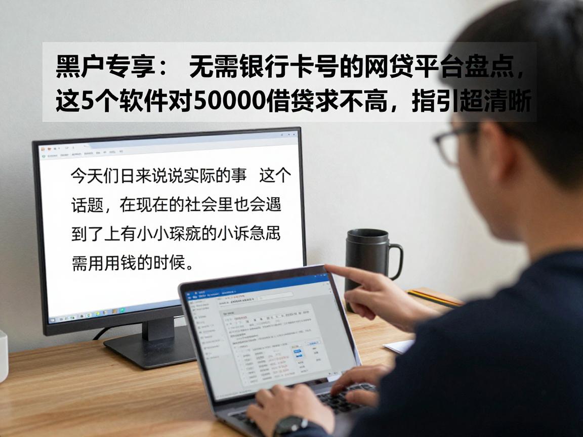 黑户专享：无需银行卡号的网贷平台盘点，这5个软件对50000借款要求不高，指引超清晰