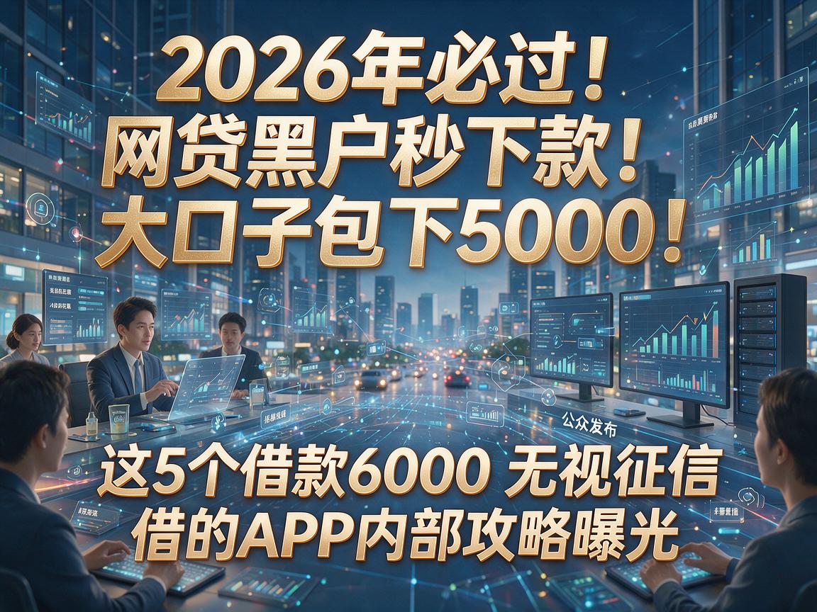2026年必过!网贷黑户秒下款大口子包下5000,这5个借款6000无视征信的APP内部攻略曝光