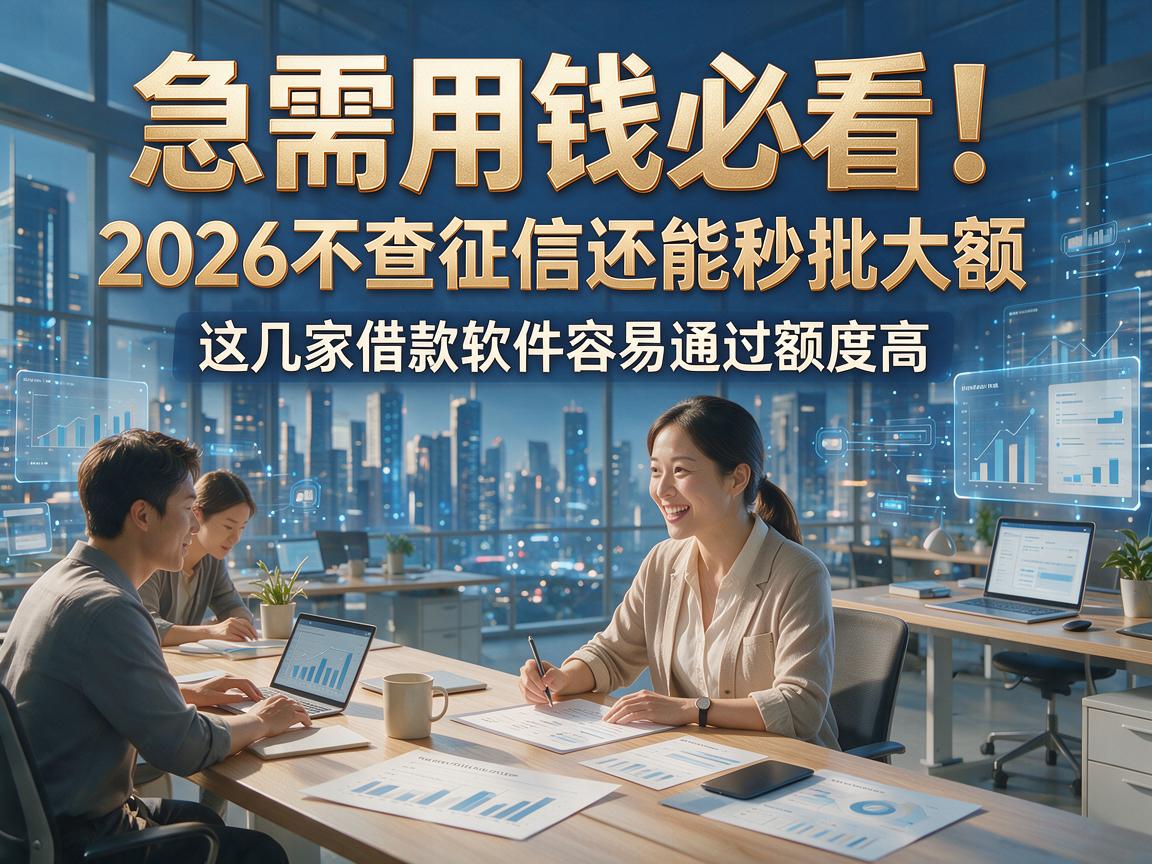 急需用钱必看！2026不查征信还能秒批大额，这几家借款软件容易通过额度高