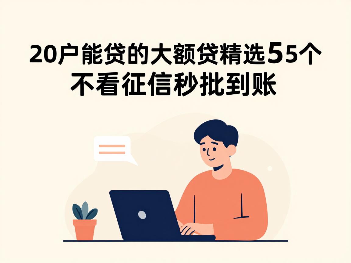 2026强推!黑户能贷的大额贷精选这5个,不看征信秒批到账!