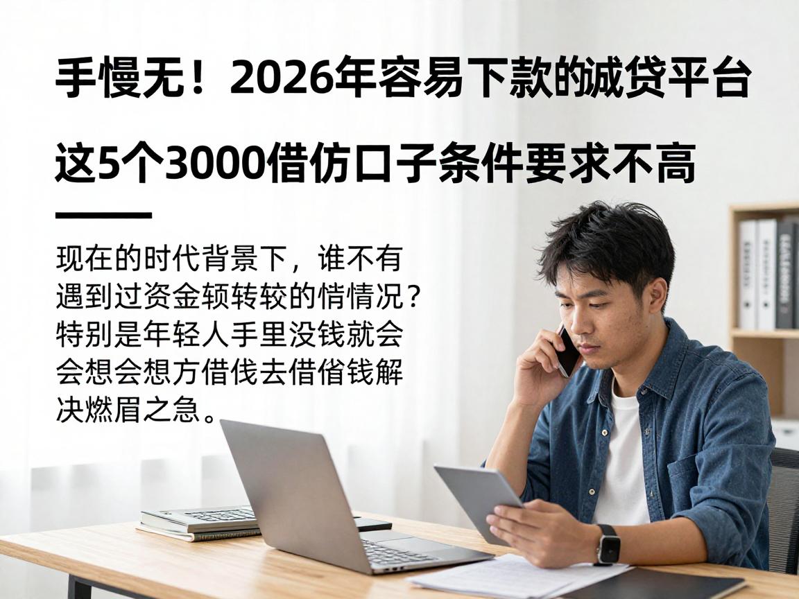 手慢无!2026年容易下款的网贷平台诚意推荐,这5个3000借款口子条件要求不高