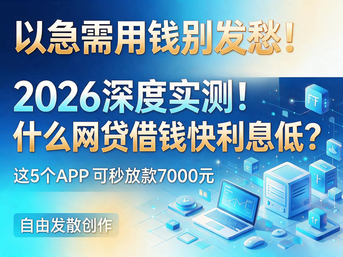 急需用钱别发愁！2026深度实测：什么网贷借钱快利息低？这5个APP可秒放款7000元
