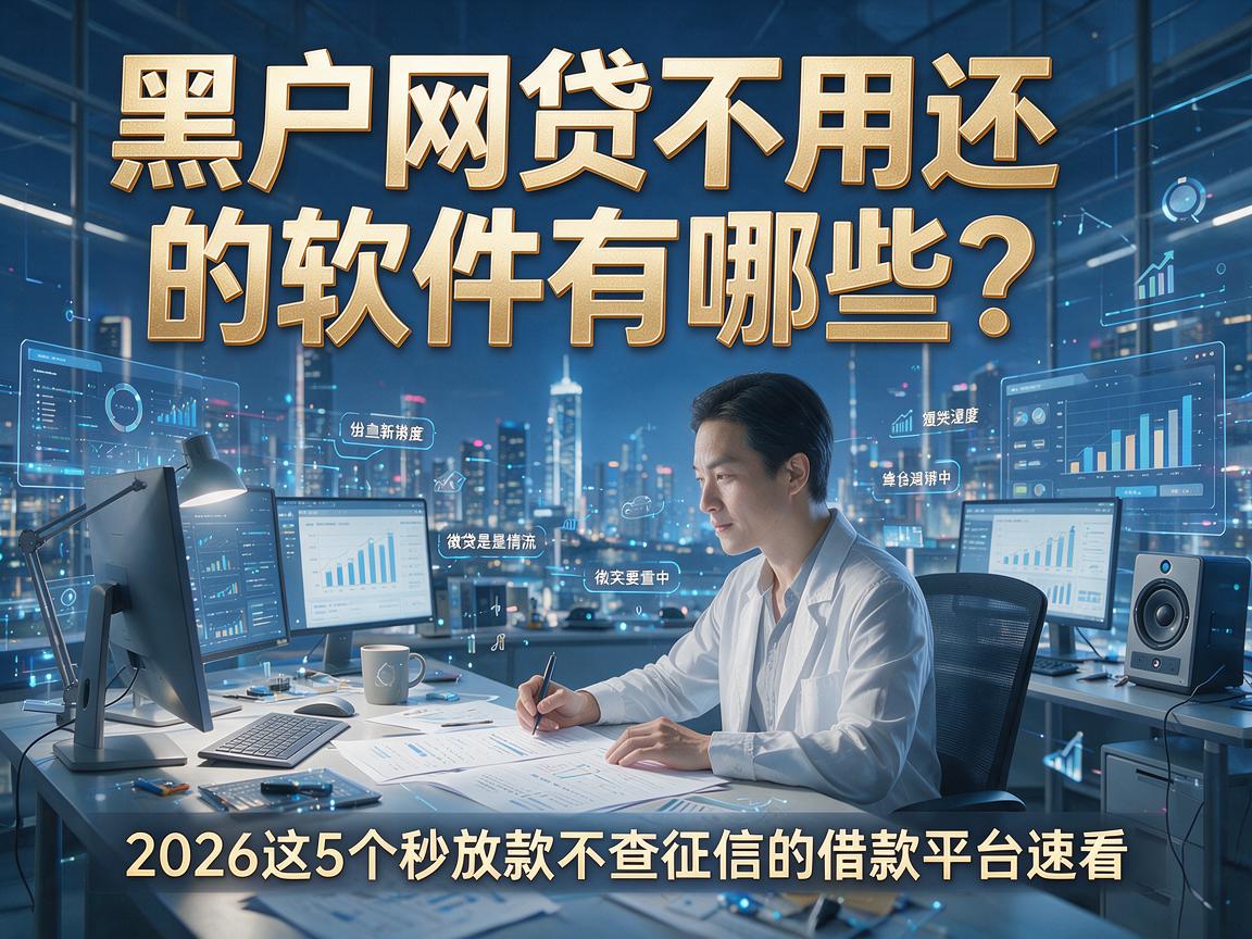 黑户网贷不用还的软件有哪些?2026这5个秒放款不查征信的借款平台速看