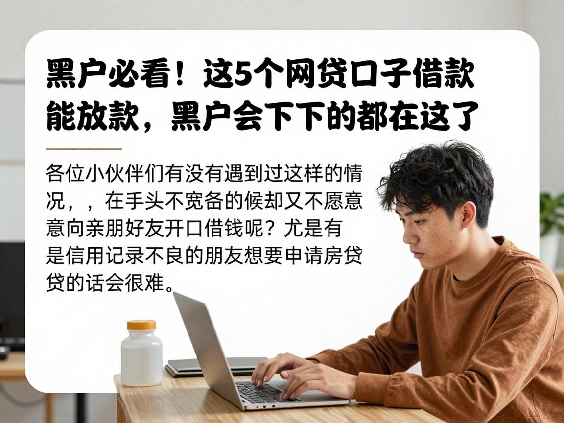 黑户必看!这5个网贷口子借款能放款,黑户会下款的都在这了