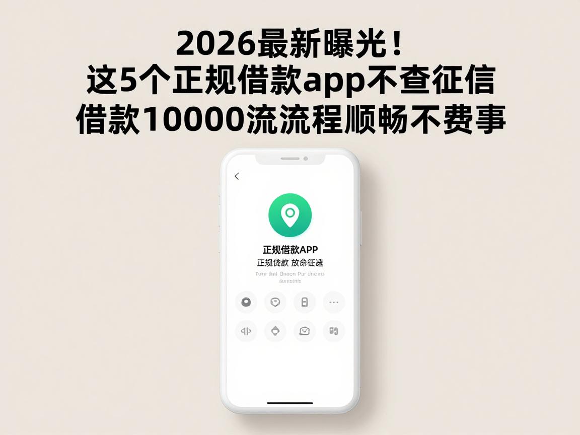 2026最新曝光!这5个正规借钱app不查征信,借款10000流程顺畅不费事