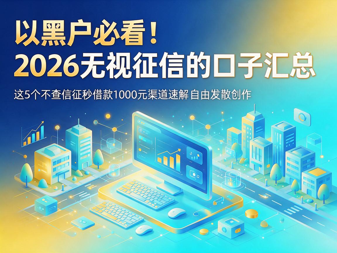 黑户必看!2026无视征信的口子汇总,这5个不查信征秒借款1000元渠道速解