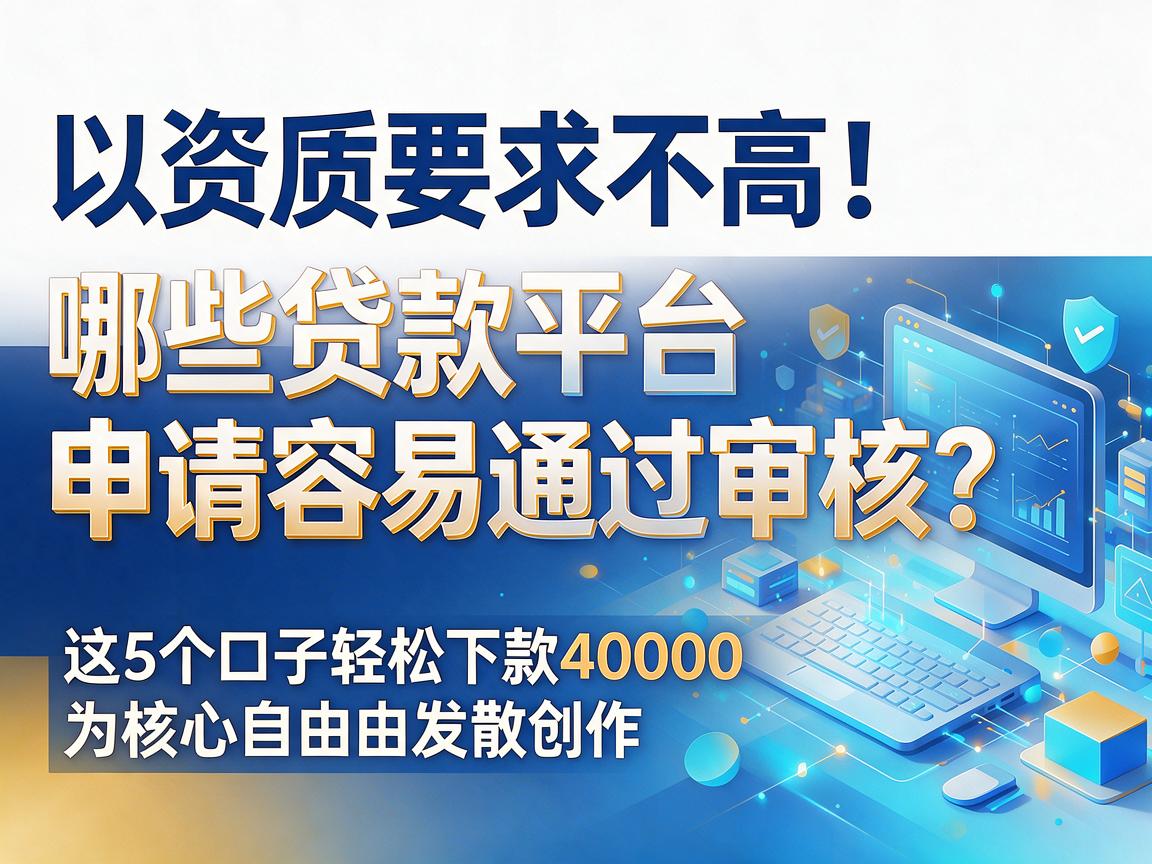 资质要求不高!哪些贷款平台申请容易通过审核?这5个口子轻松下款40000