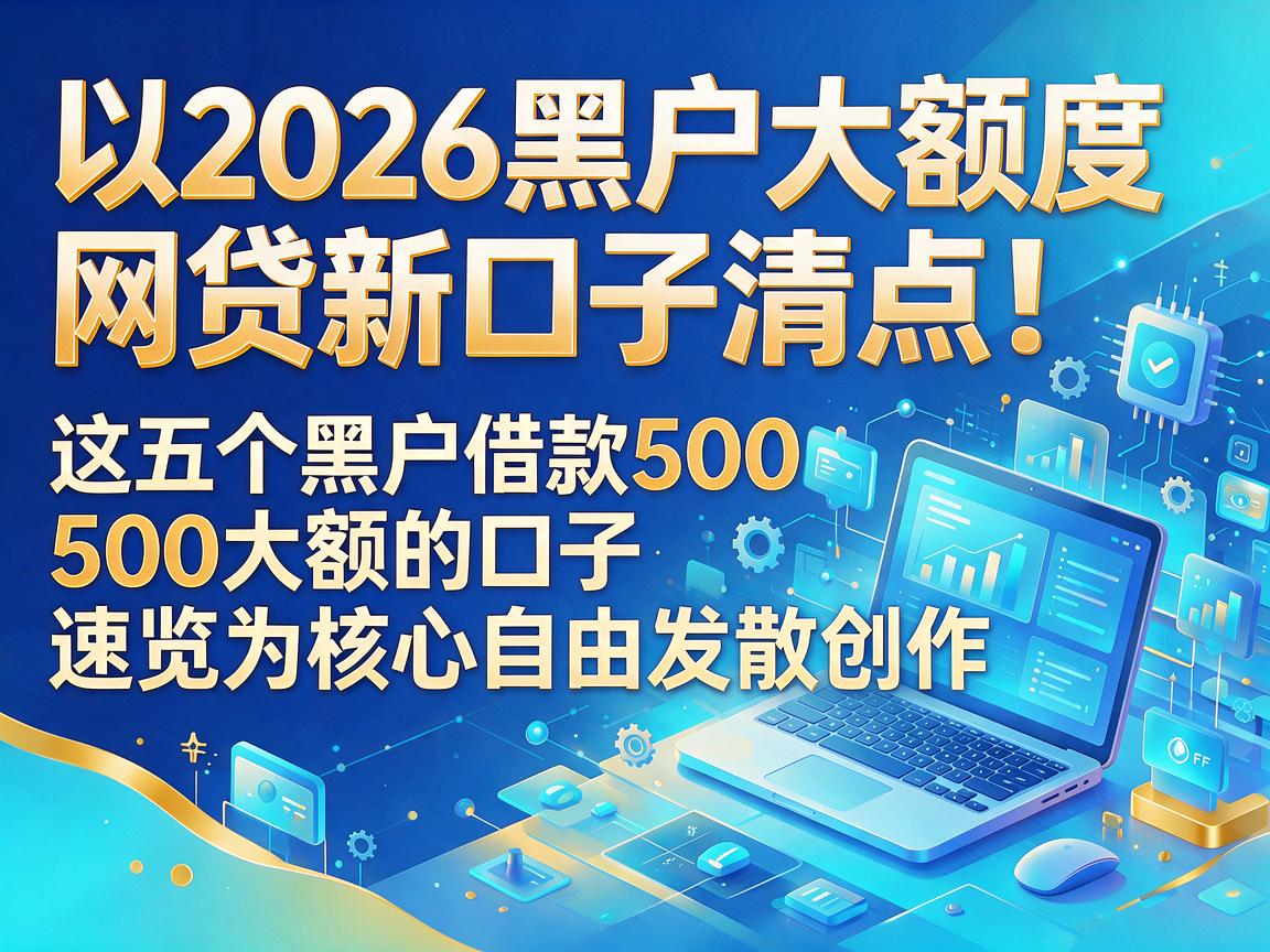 2026黑户大额度网贷新口子清点!这五个黑户借款500大额的口子速览