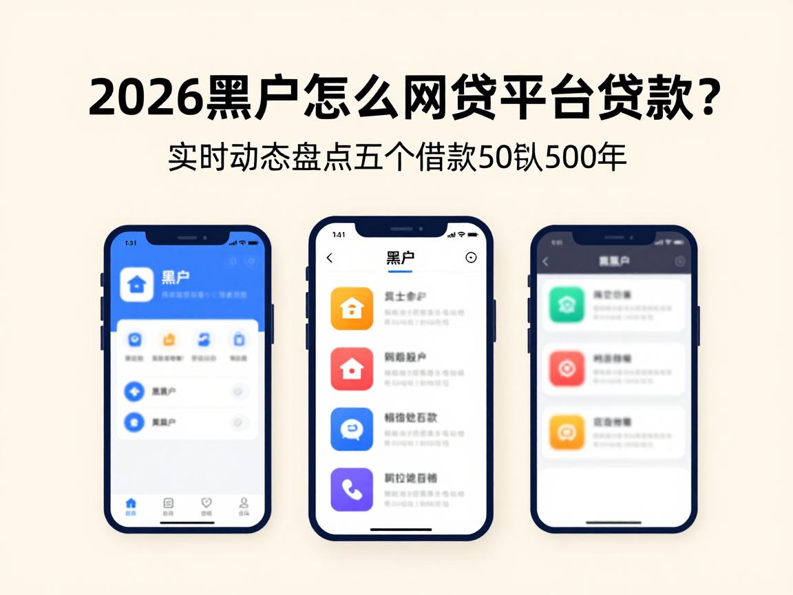 2026黑户怎么网贷平台贷款?实时动态盘点五个借款5000要求不高的软件