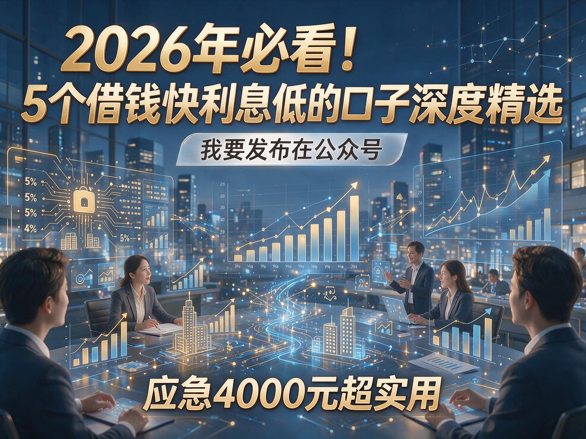 2026年必看!5个借钱快利息低的口子深度精选,应急4000元超实用