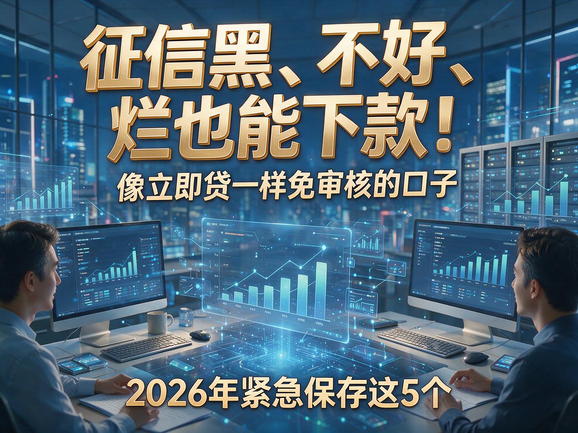 征信黑、不好、烂也能下款！像立即贷一样免审核的口子，2026年紧急保存这5个