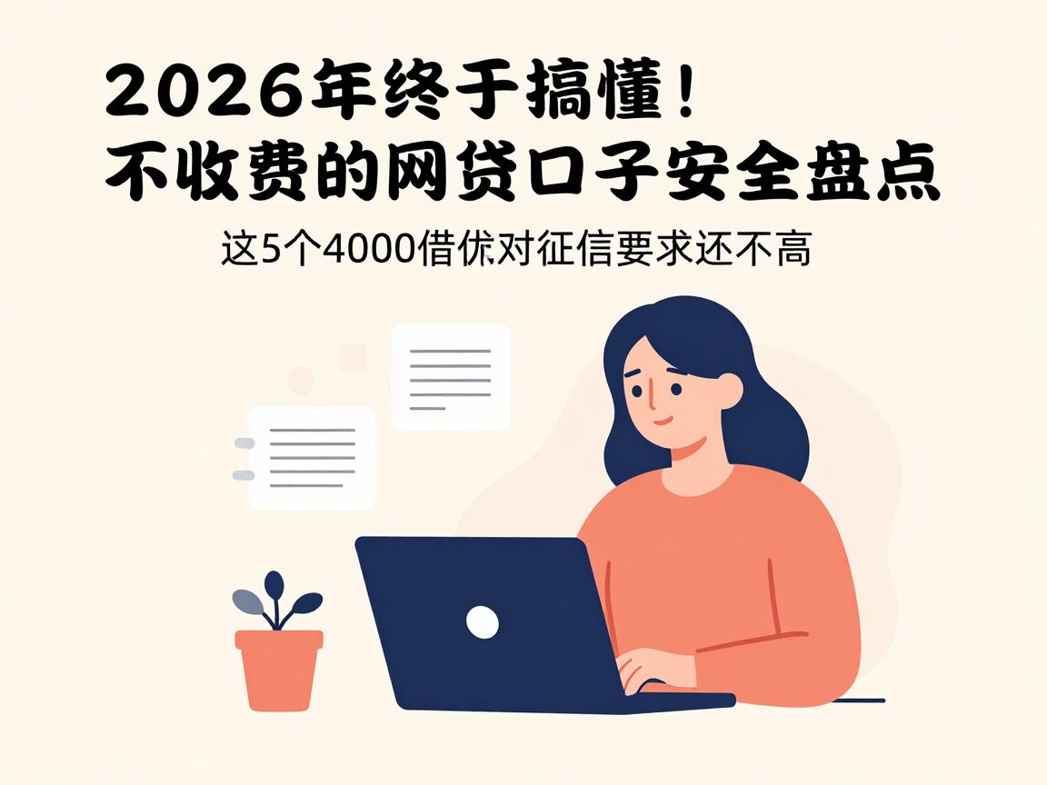 2026年终于搞懂！不收费的网贷口子安全盘点，这5个4000借款对征信要求还不高