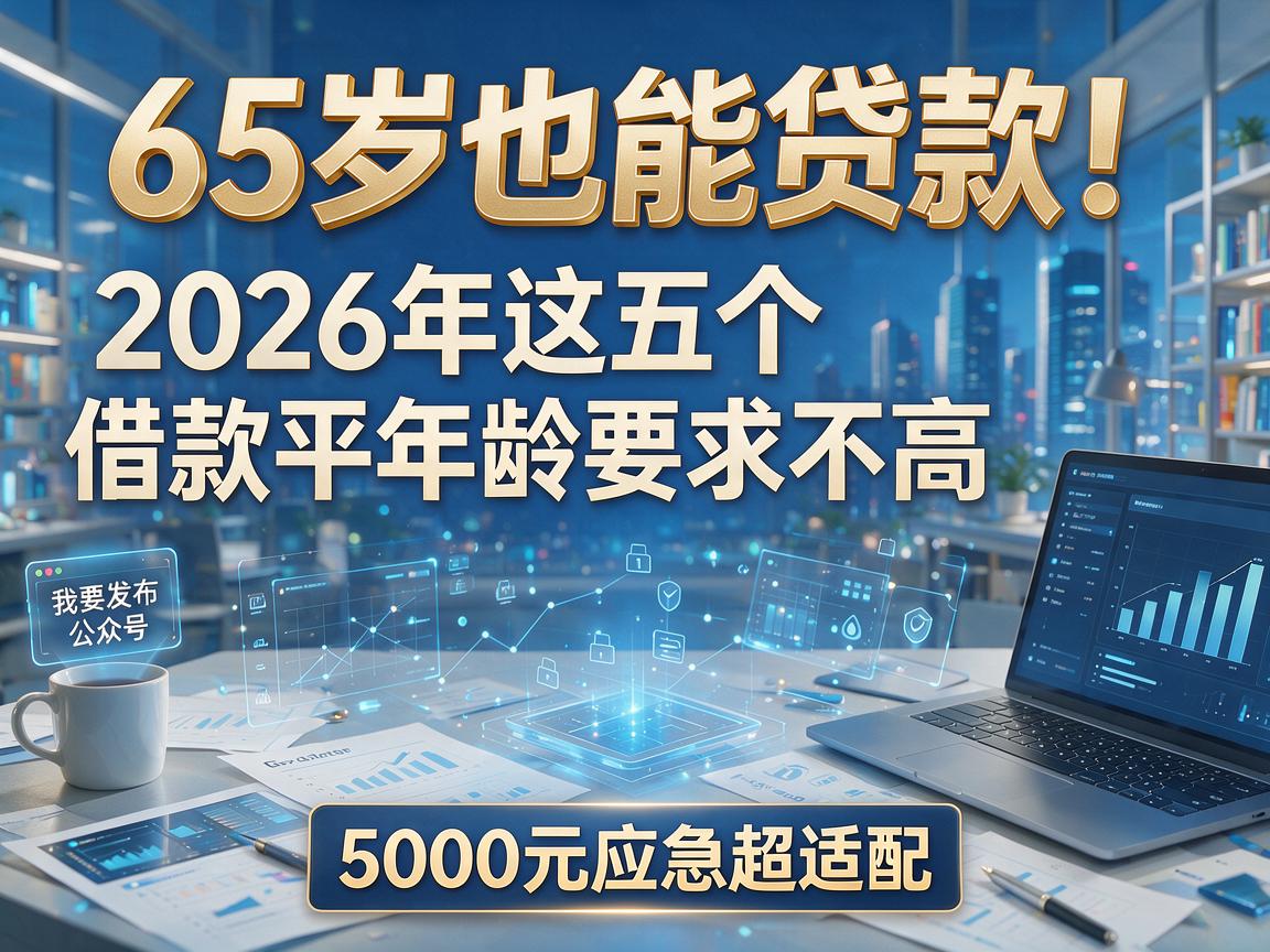 65岁也能贷款!2026年这五个借款平台年龄要求不高,5000元应急超适配