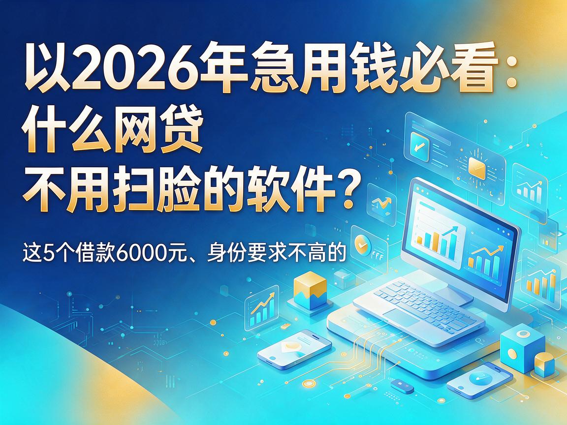 2026年急用钱必看:什么网贷不用扫脸的软件?这5个借款6000元、身份要求不高的平台超便捷