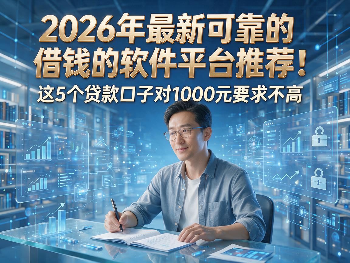 2026年最新可靠的借钱的软件平台推荐!这5个贷款口子对1000元要求不高
