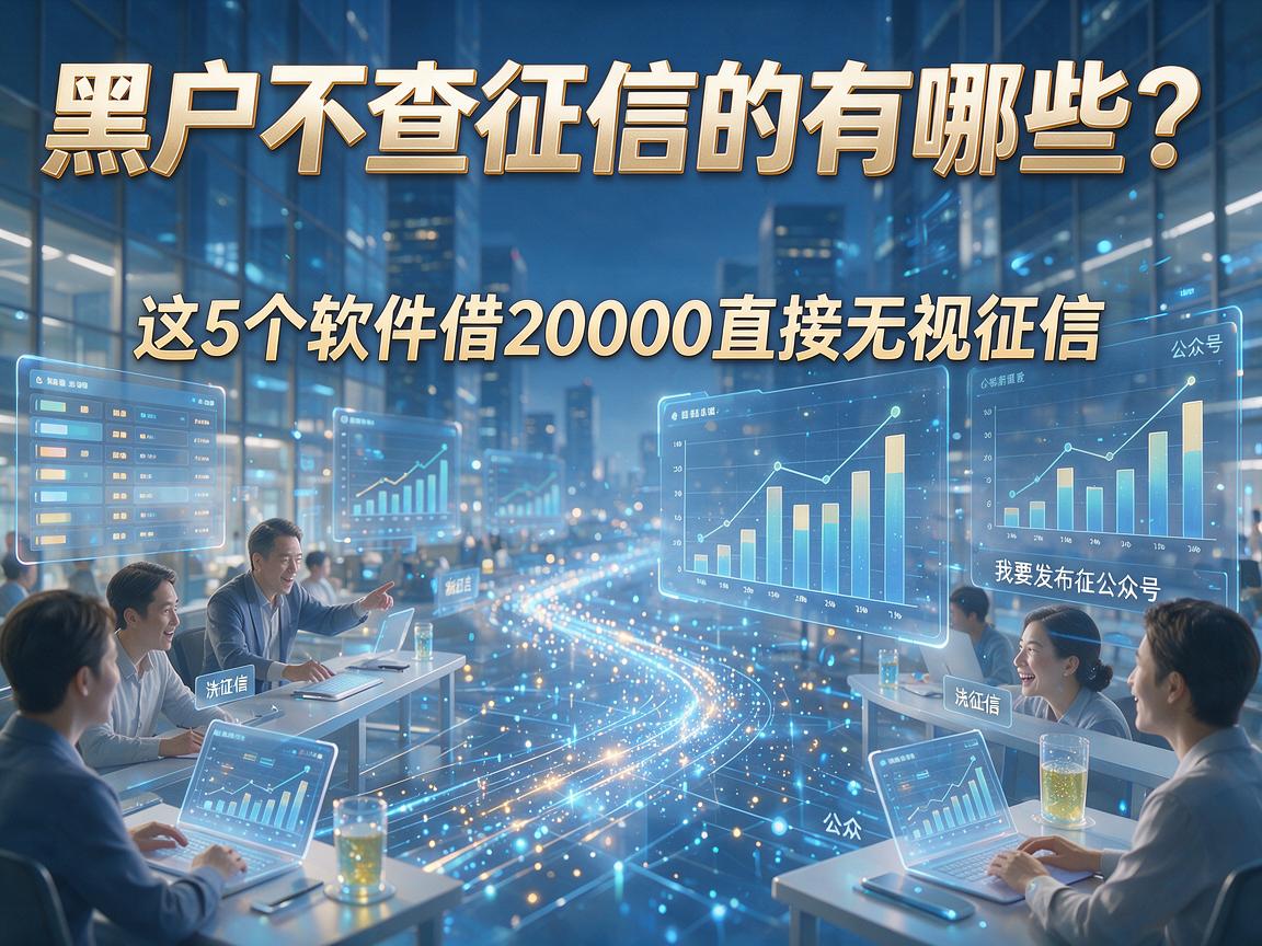 黑户不查征信的有哪些?这5个软件借20000直接无视征信!