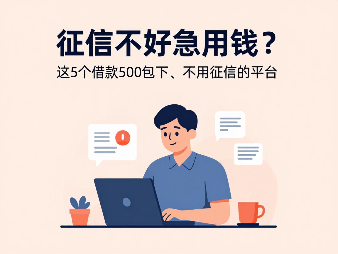 征信不好急用钱?这5个借款500包下、不用征信的平台赶紧收好