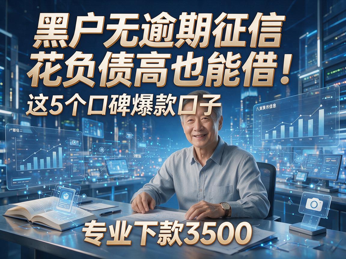 黑户无逾期征信花负债高也能借！这5个口碑爆款口子，专业下款3500
