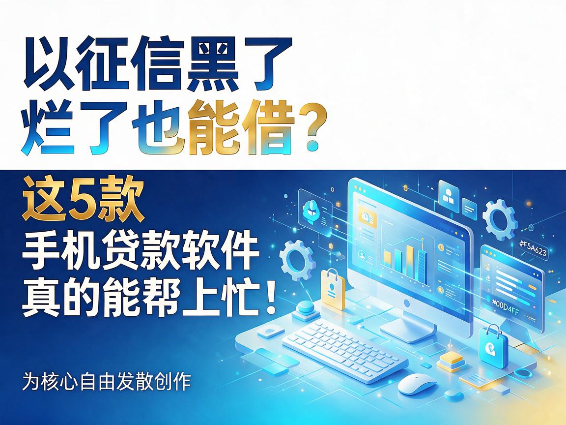 征信黑了烂了也能借?这5款手机贷款软件真的能帮上忙!