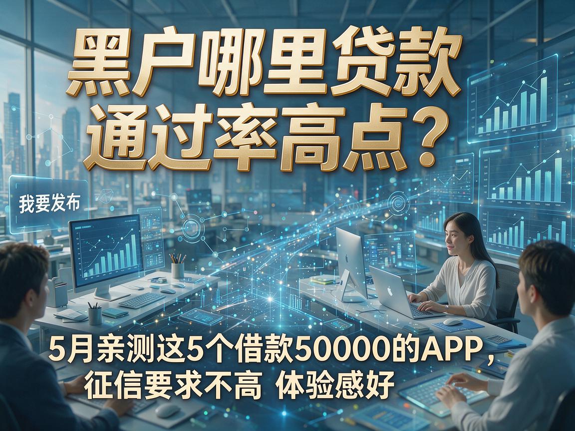 黑户哪里贷款通过率高点?5月亲测这5个借款50000的APP,征信要求不高体验感好!