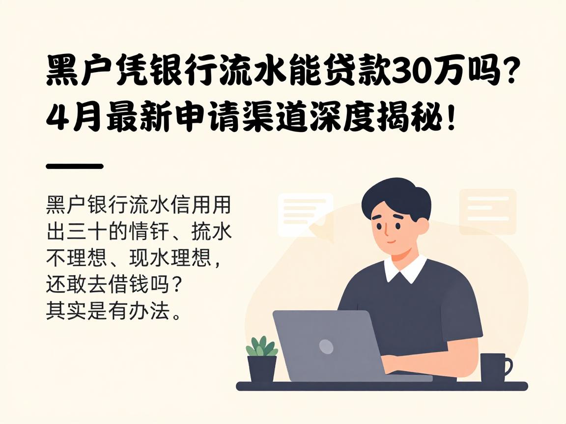 黑户凭银行流水能贷款30万吗?4月最新申请渠道深度揭秘!