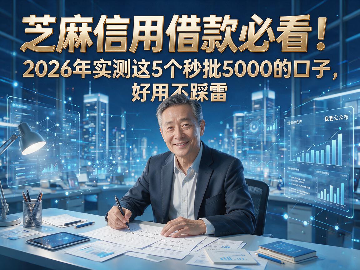 芝麻信用借款必看!2026年实测这5个秒批5000的口子,好用不踩雷!