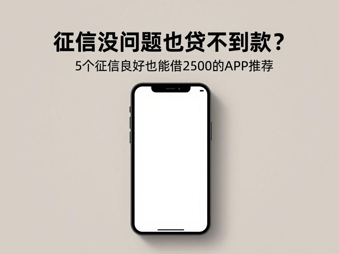 征信没问题也贷不到款?官方解读:5个征信良好也能借2500的APP推荐