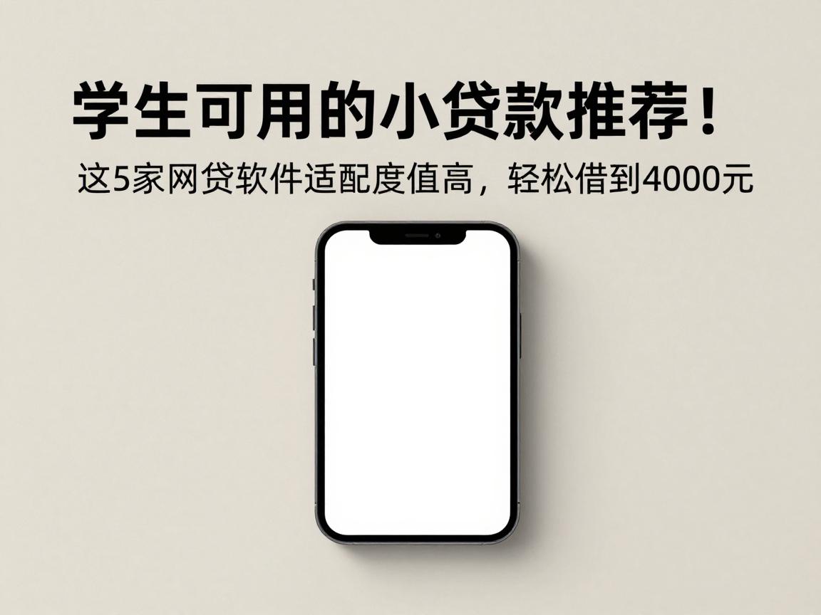 学生可用的小贷款推荐!这5家网贷软件适配度超高,轻松借到4000元