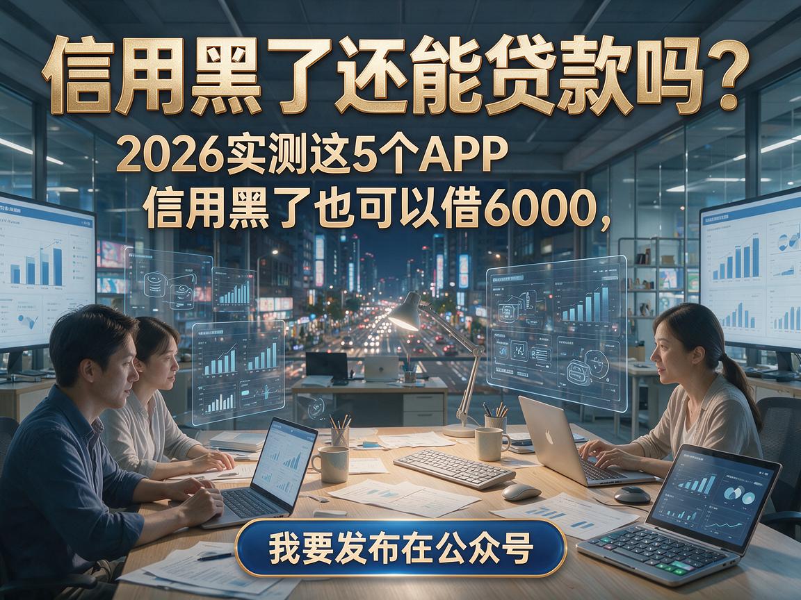 信用黑了还能贷款吗?2026实测这5个APP,信用黑了也可以借6000!