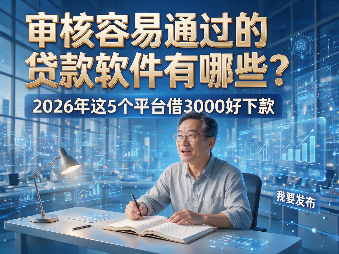 审核容易通过的贷款软件有哪些?2026年这5个平台借3000好下款