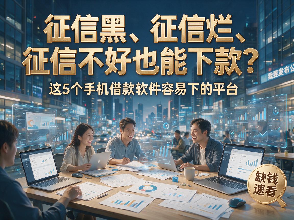 征信黑、征信烂、征信不好也能下款?这5个手机借款软件容易下的平台,缺钱速看!
