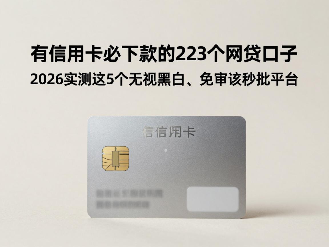 有信用卡必下款的223个网贷口子，2026实测这5个无视黑白、免审核秒批平台