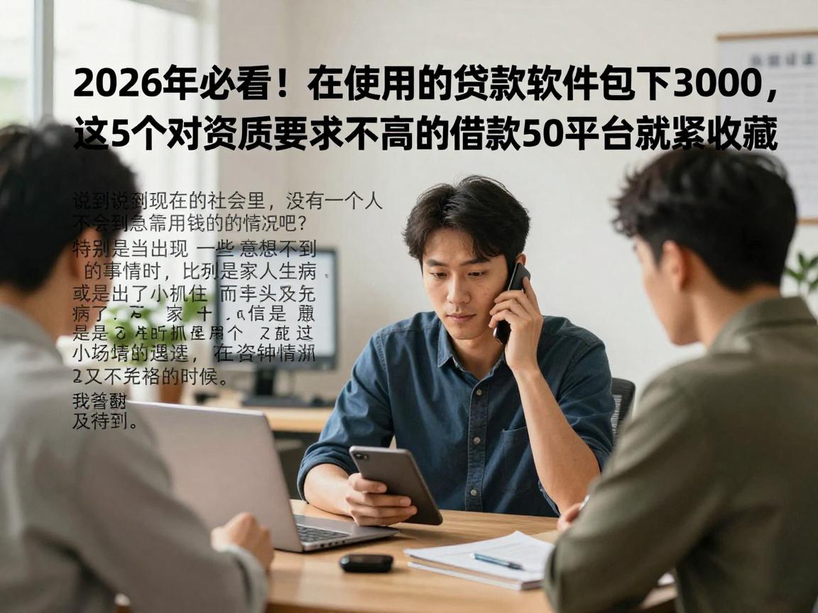 2026年必看！在使用的贷款软件包下3000，这5个对资质要求不高的借款500平台赶紧收藏