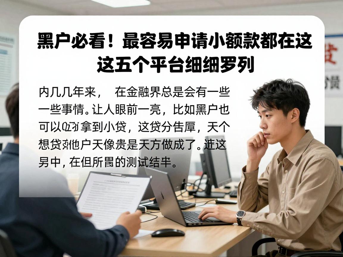 黑户必看!最容易申请的小额贷款都在这,这五个平台细致罗列