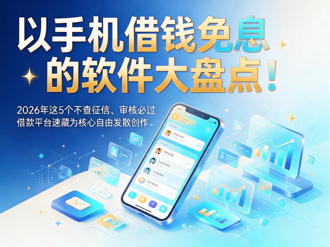 手机借钱免息的软件大盘点!2026年这5个不查征信、审核必过的借款平台速藏