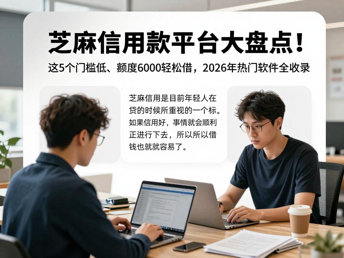 芝麻信用借款平台大盘点!这5个门槛低、额度6000轻松借,2026年热门软件全收录