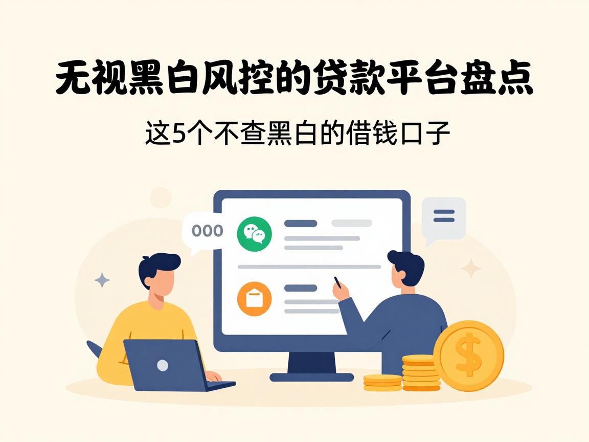 无视黑白风控的贷款平台盘点!这5个不查黑白的借钱口子,6000元微信直接放款