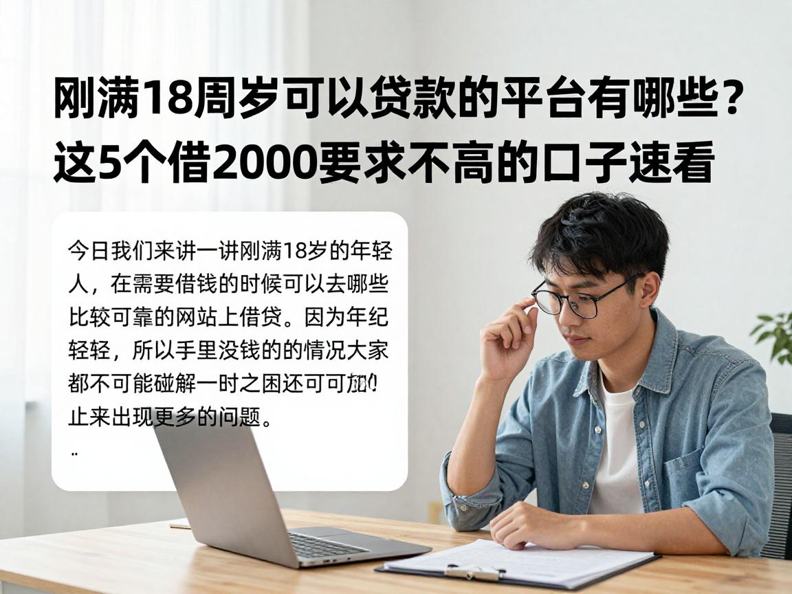 刚满18周岁可以贷款的平台有哪些?这5个借2000要求不高的口子速看