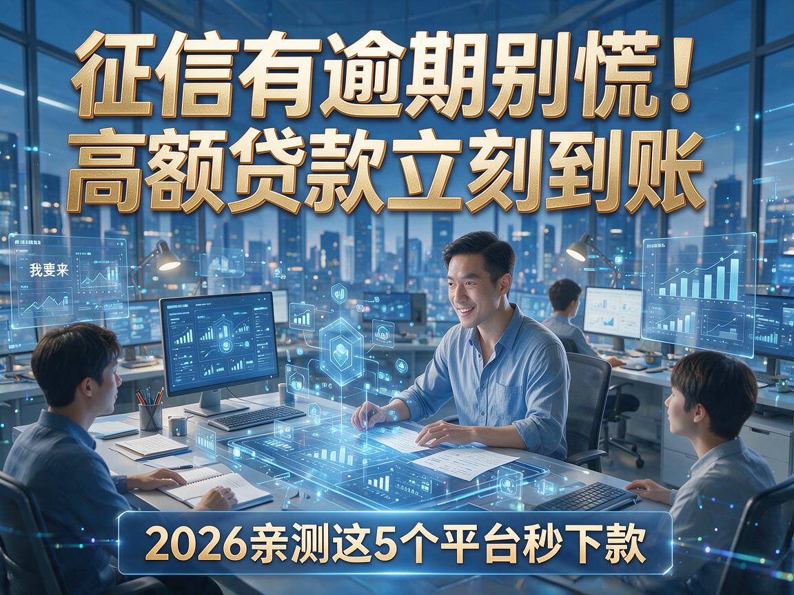 征信有逾期别慌!高额贷款立刻到账,2026亲测这5个平台秒下款