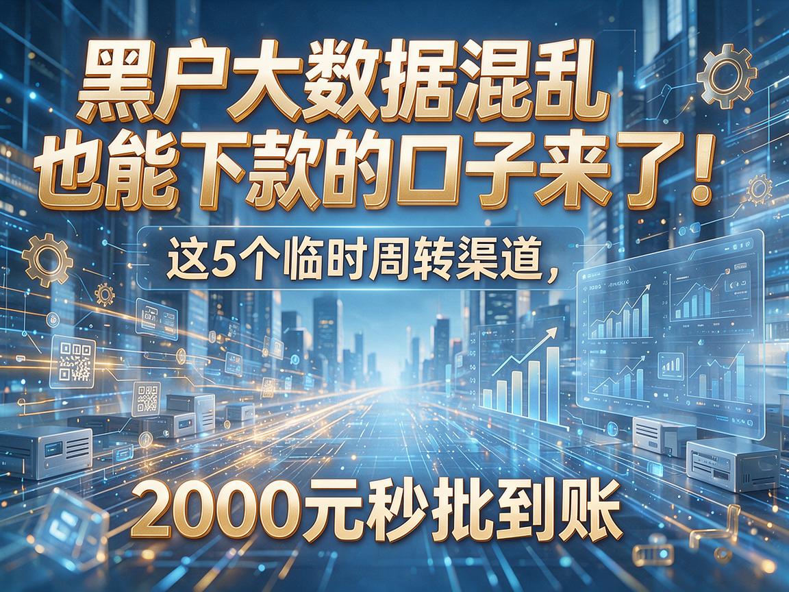 黑户大数据混乱也能下款的口子来了!这5个临时周转渠道,2000元秒批到账
