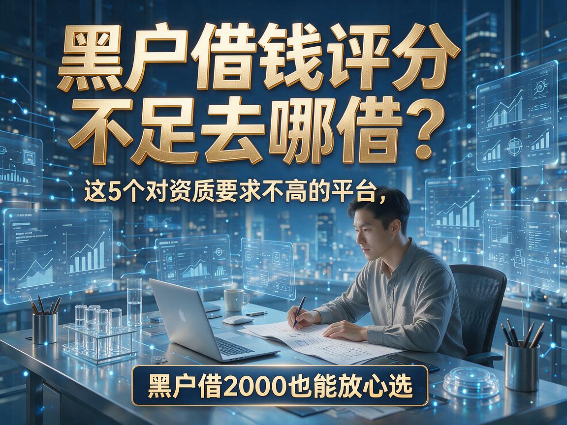 黑户借钱评分不足去哪借?这5个对资质要求不高的平台,黑户借2000也能放心选!