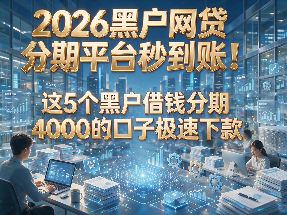 2026黑户网贷分期平台秒到账!这5个黑户借钱分期4000的口子极速下款