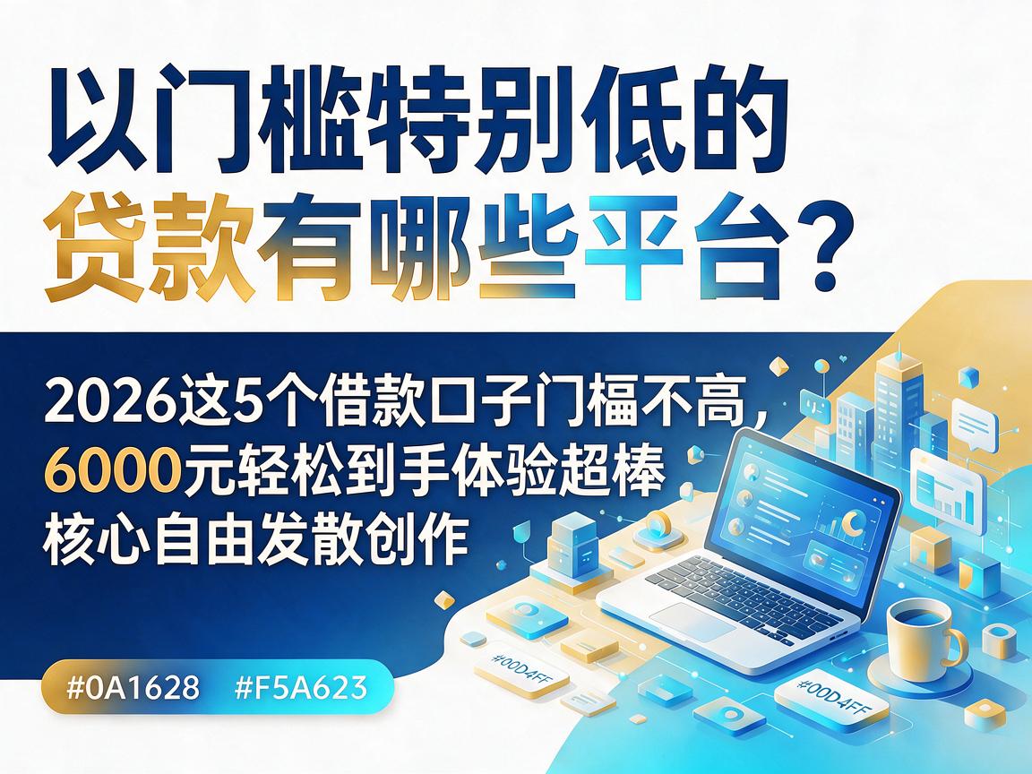 门槛特别低的贷款有哪些平台?2026这5个借款口子门槛不高,6000元轻松到手体验超棒