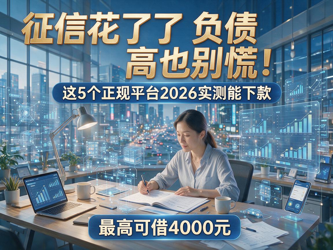 征信花了负债高也别慌!这5个正规平台2026实测能下款,最高可借4000元