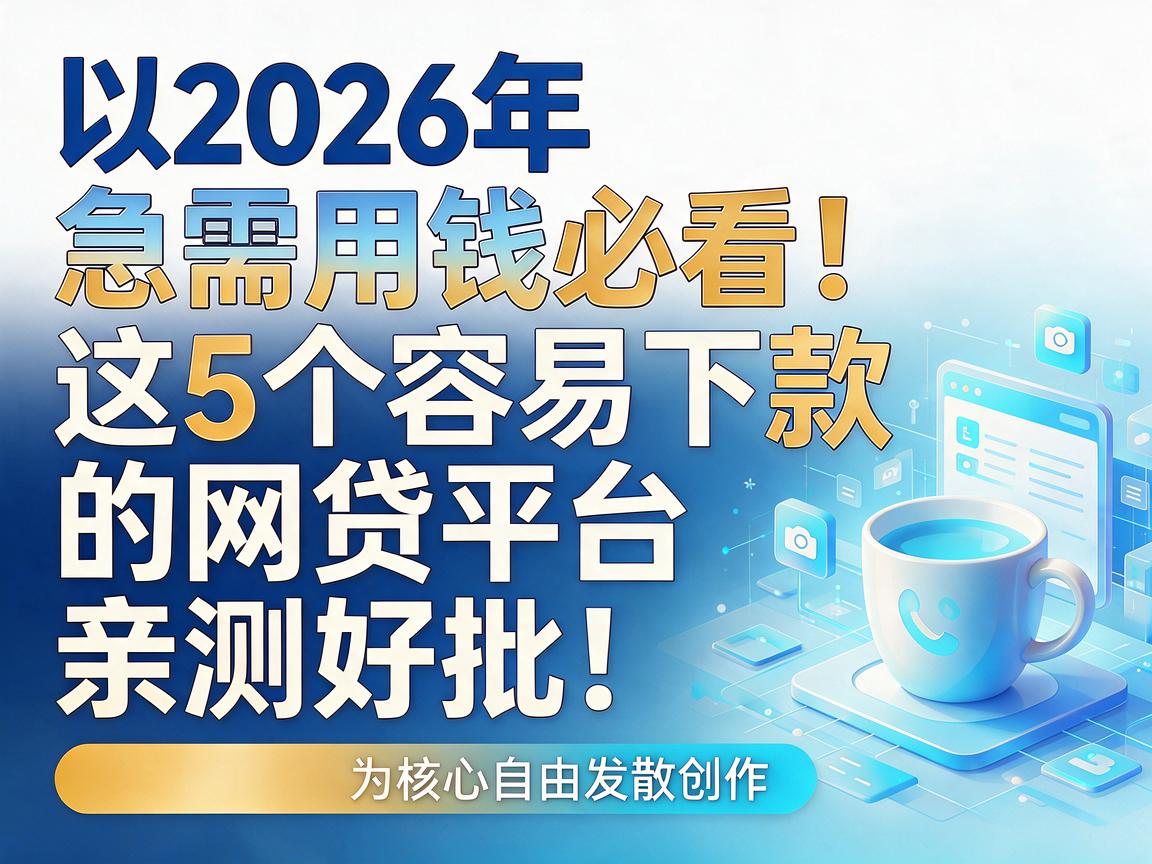 2026年急需用钱必看!这5个容易下款的网贷平台,亲测好批!