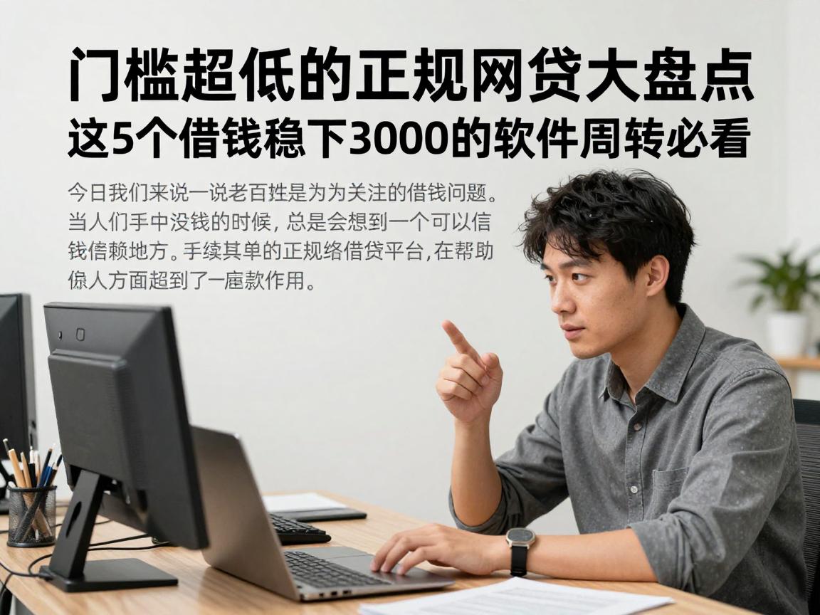 门槛超低的正规网贷大盘点,这5个借钱稳下3000的软件周转必看