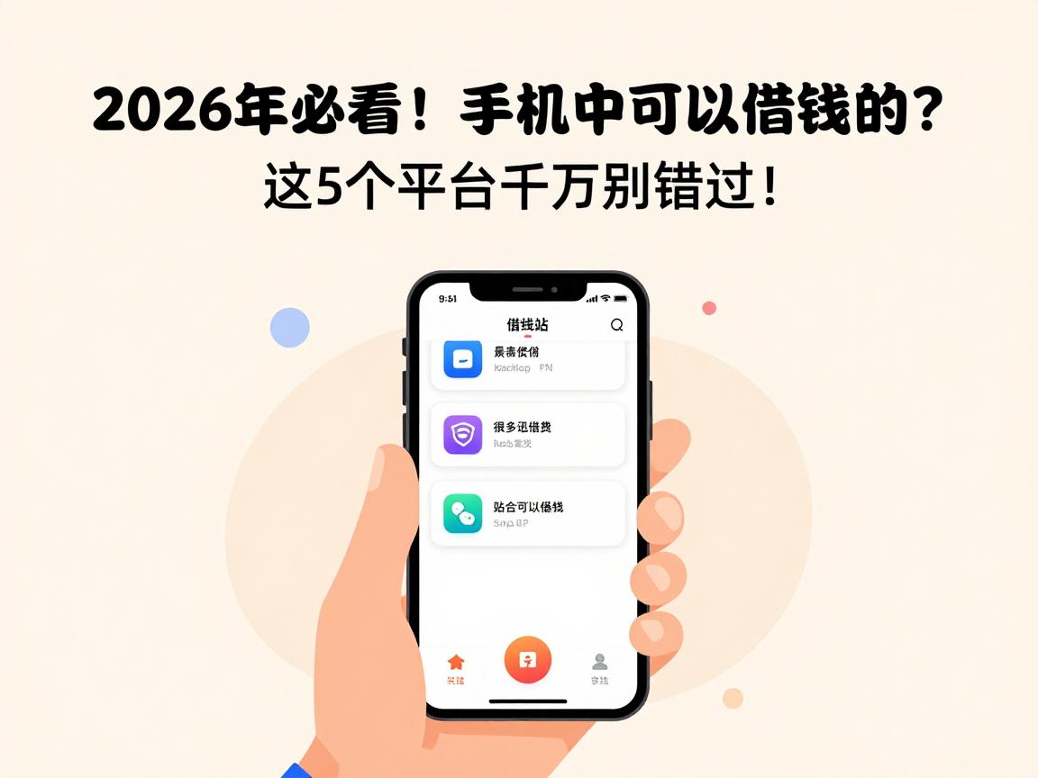 2026年必看!手机中哪些可以借钱的?这5个平台千万别错过!
