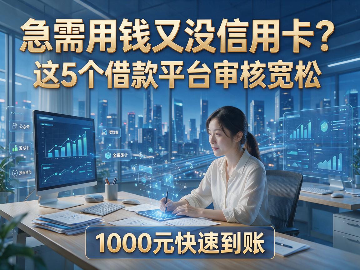急需用钱又没信用卡?这5个借款平台审核宽松,1000元快速到账!