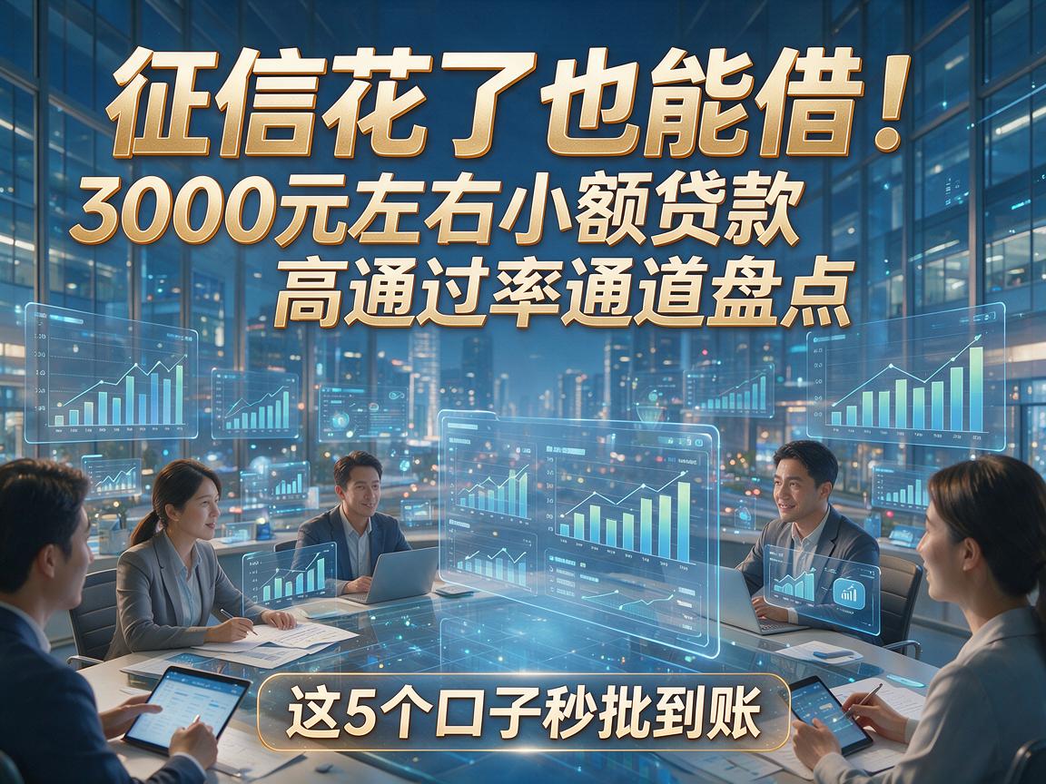 征信花了也能借!3000元左右小额贷款高通过率通道盘点,这5个口子秒批到账